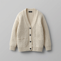 CHUNKY KNIT BUTTON CARDIGAN 