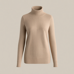 RIBBED TURTLENECK SWEATER SOFT KNIT
