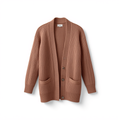 WAFFLE KNIT OPEN FRONT CARDIGAN