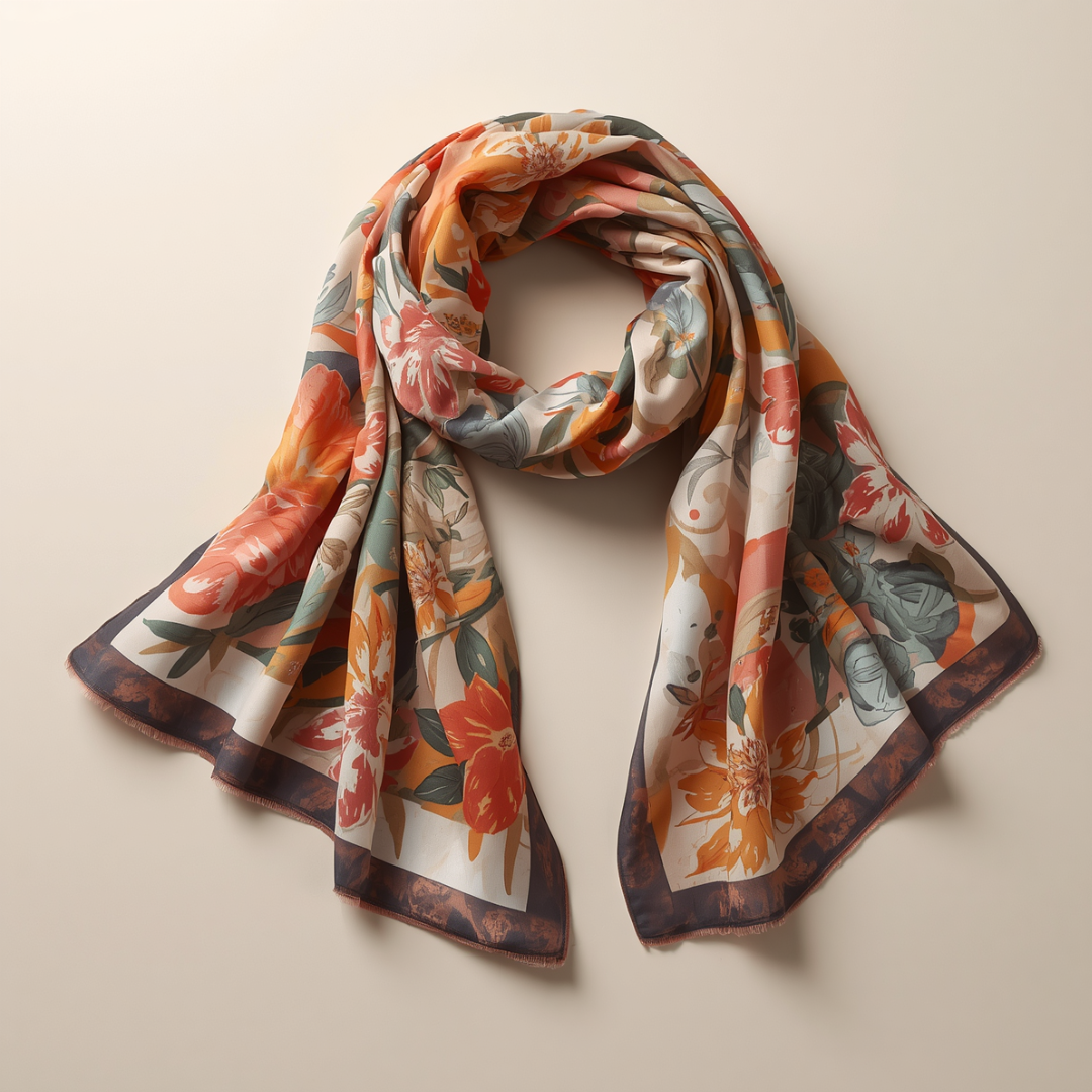 Women's Floral Print Fashion Scarf